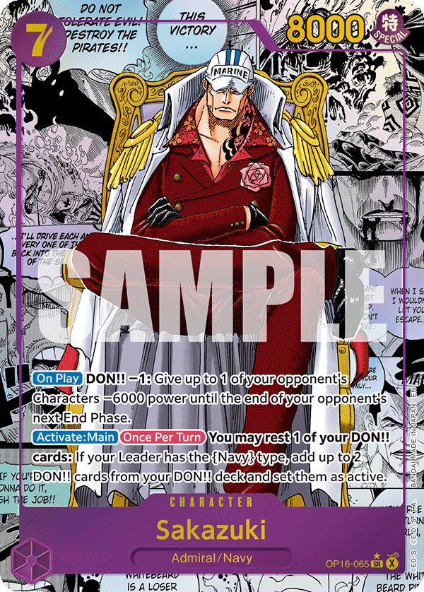 Sakazuki (Alternate Art) OP16-065 - The Time of Battle OP16 kart görseli