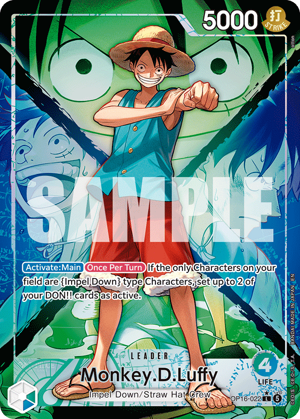 Monkey.D.Luffy (022) (Alternate Art) OP16-022 - The Time of Battle OP16 kart görseli