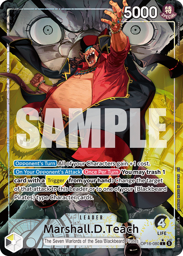 Marshall.D.Teach (080) (Alternate Art) OP16-080 - The Time of Battle OP16 kart görseli