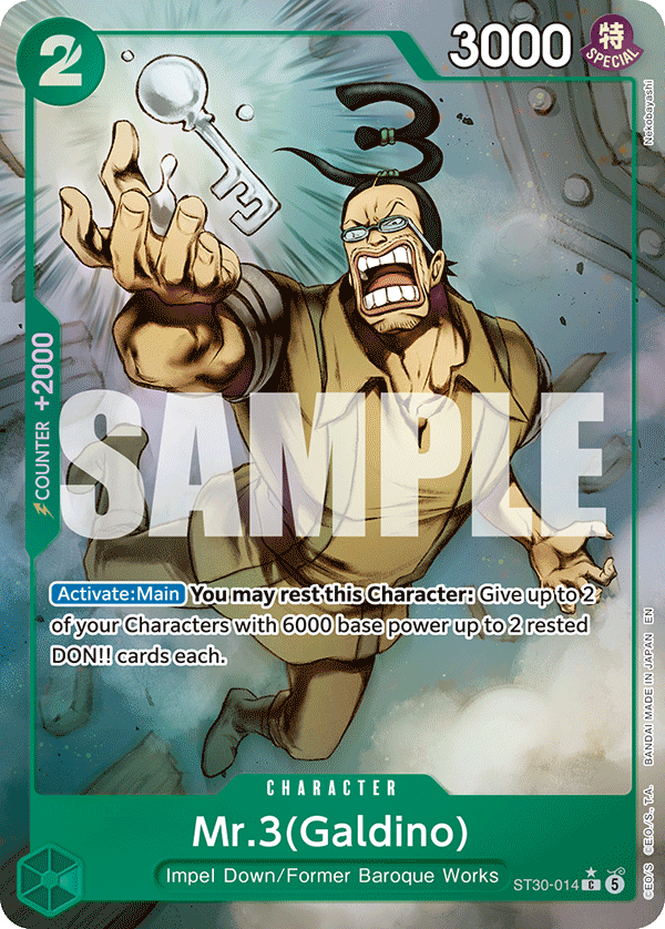 Mr.3(Galdino) (Full Art) ST30-014 - Starter Deck EX: Luffy & Ace ST30 kart görseli