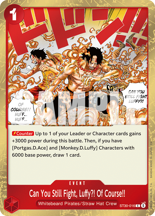 Can You Still Fight, Luffy?! Of Course!! (Parallel ST30-016 - Starter Deck EX: Luffy & Ace ST30 kart görseli