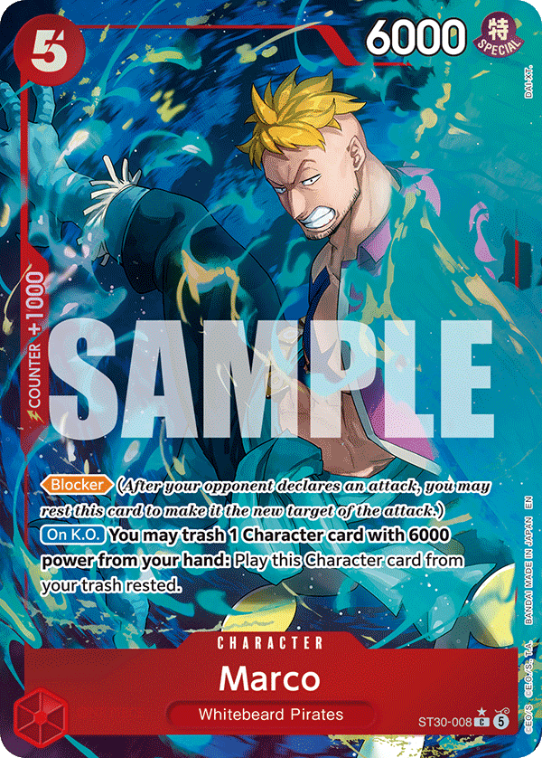 Marco (Full Art) ST30-008 - Starter Deck EX: Luffy & Ace ST30 kart görseli