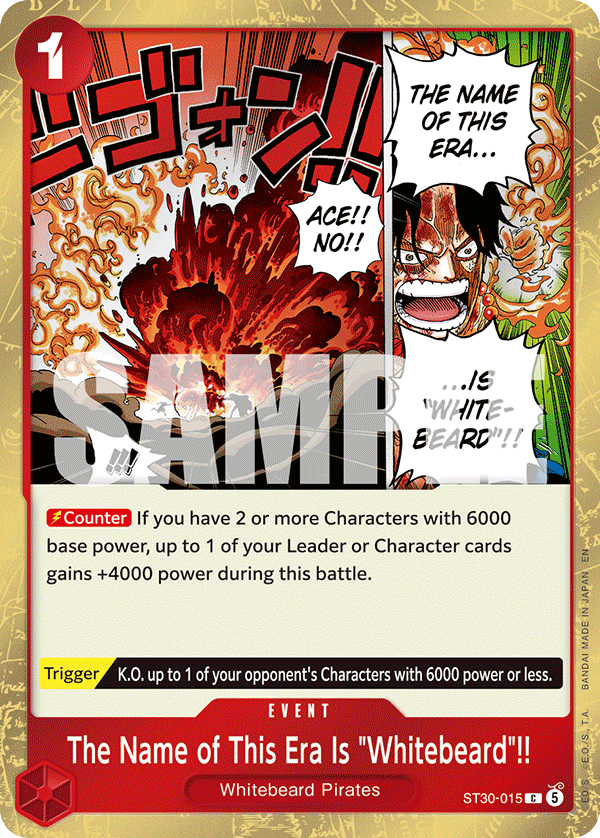 The Name of This Era Is "Whitebeard"!! (Parallel) ST30-015 - Starter Deck EX: Luffy & Ace ST30 kart görseli