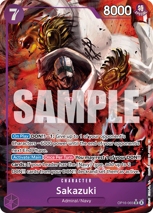 Sakazuki (Alternate Art) OP16-065 - The Time of Battle OP16 kart görseli
