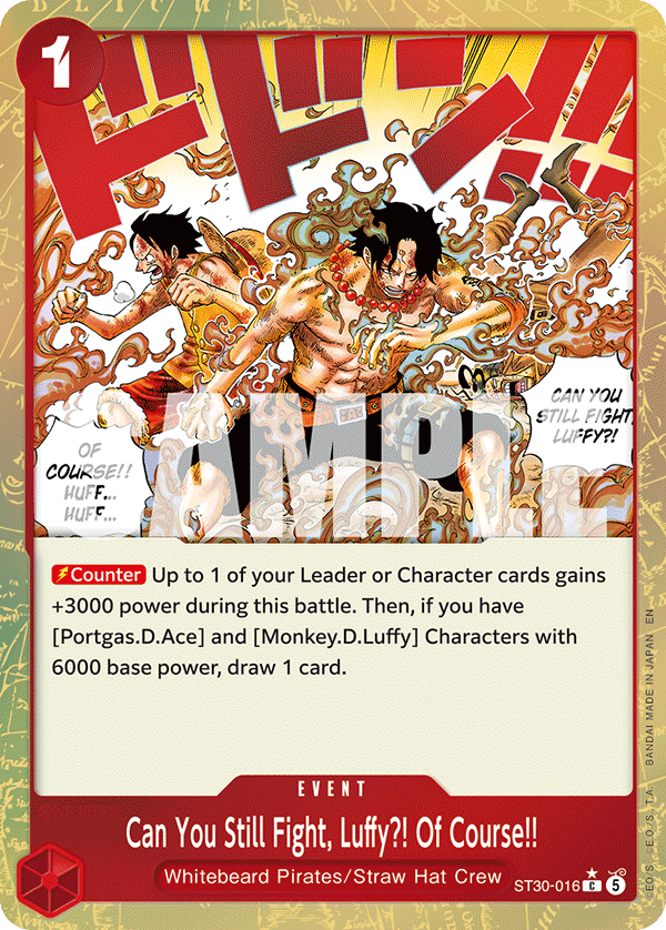 Can You Still Fight, Luffy?! Of Course!! (Parallel ST30-016 - Starter Deck EX: Luffy & Ace ST30 kart görseli
