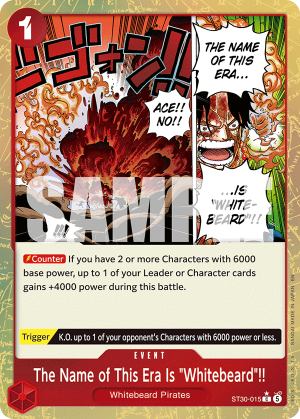 The Name of This Era Is "Whitebeard"!! (Parallel) ST30-015 - Starter Deck EX: Luffy & Ace ST30 kart görseli