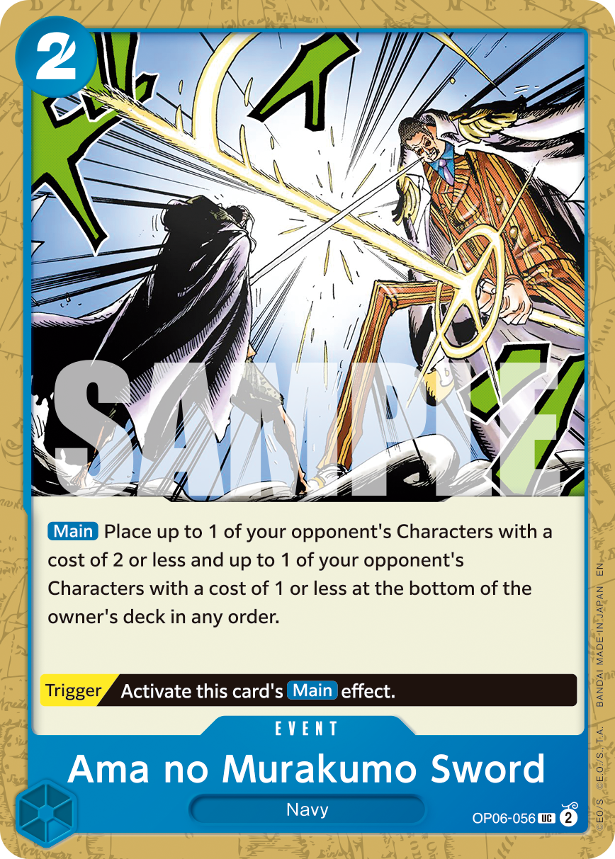 Ama no Murakumo Sword OP06-056 - PREMIUM BOOSTER -ONE PIECE CARD THE BEST vol.2- [PRB-02] kart görseli