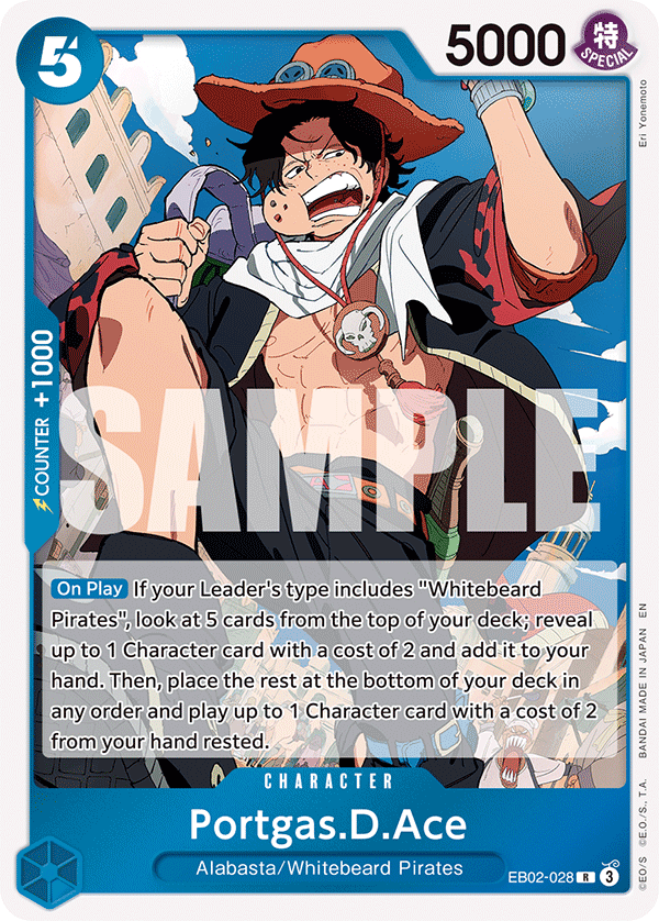 Portgas.D.Ace EB02-028 - EXTRA BOOSTER -Anime 25th collection- [EB-02] kart görseli