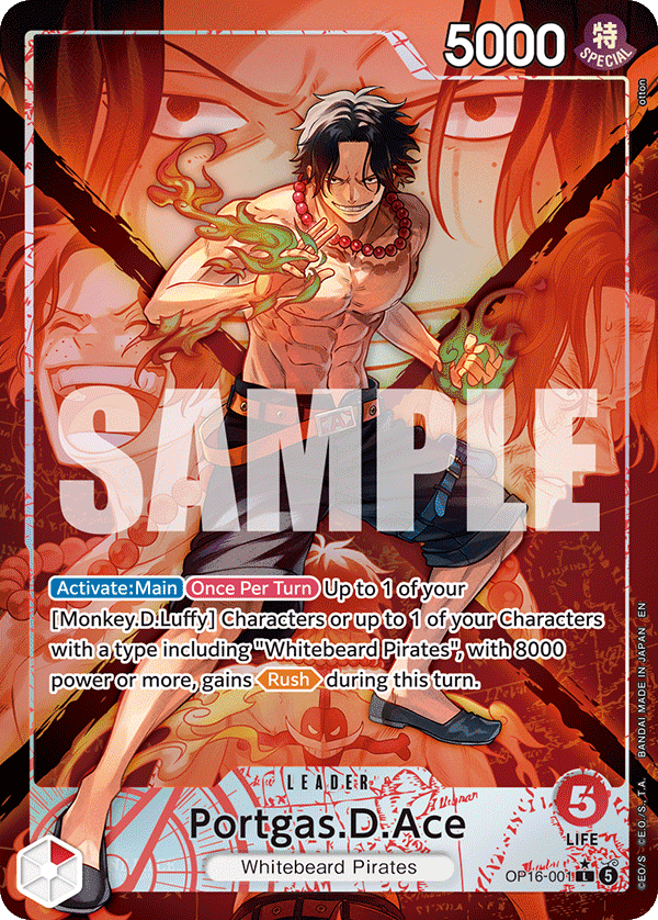 Portgas.D.Ace (Alternate Art) OP16-001 istek listesi kartı