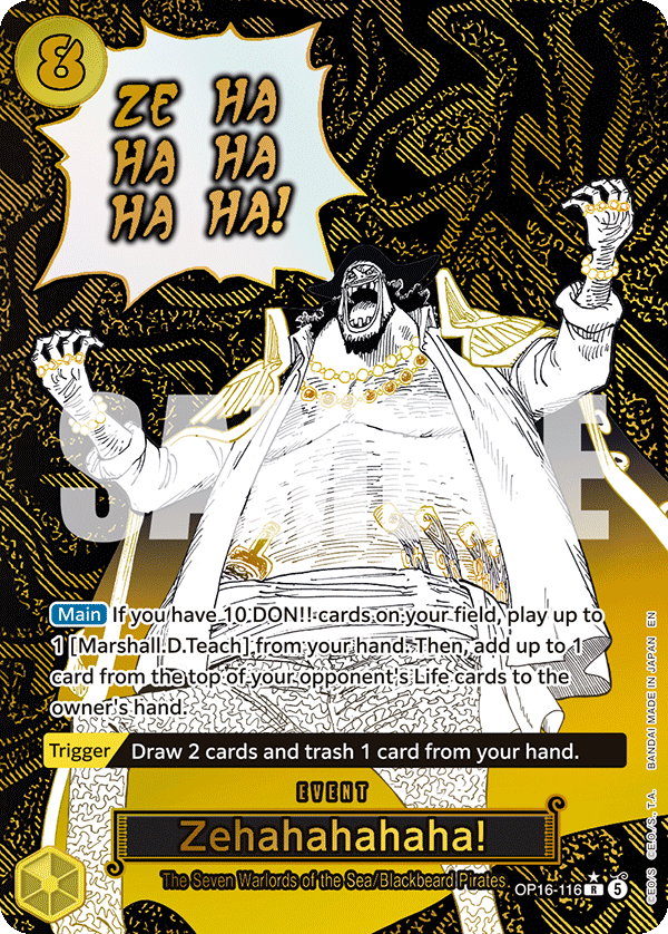 Zehahahahaha! (Alternate Art) OP16-116 istek listesi kartı