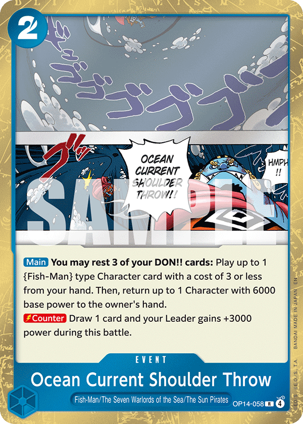 Ocean Current Shoulder Throw OP14-058 - BOOSTER PACK -The Azure Sea’s Seven- [OP-14] kart görseli