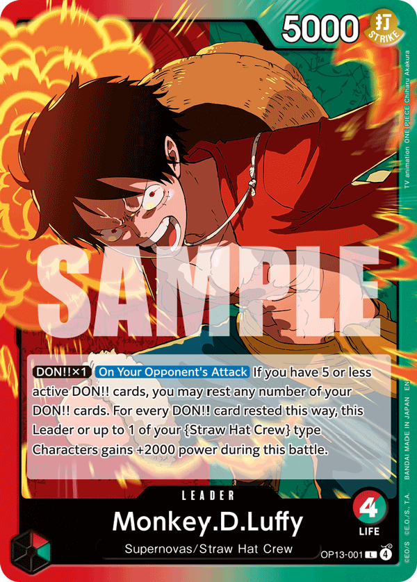 Monkey.D.Luffy OP13-001 - BOOSTER PACK -Carrying on His Will- [OP-13] kart görseli