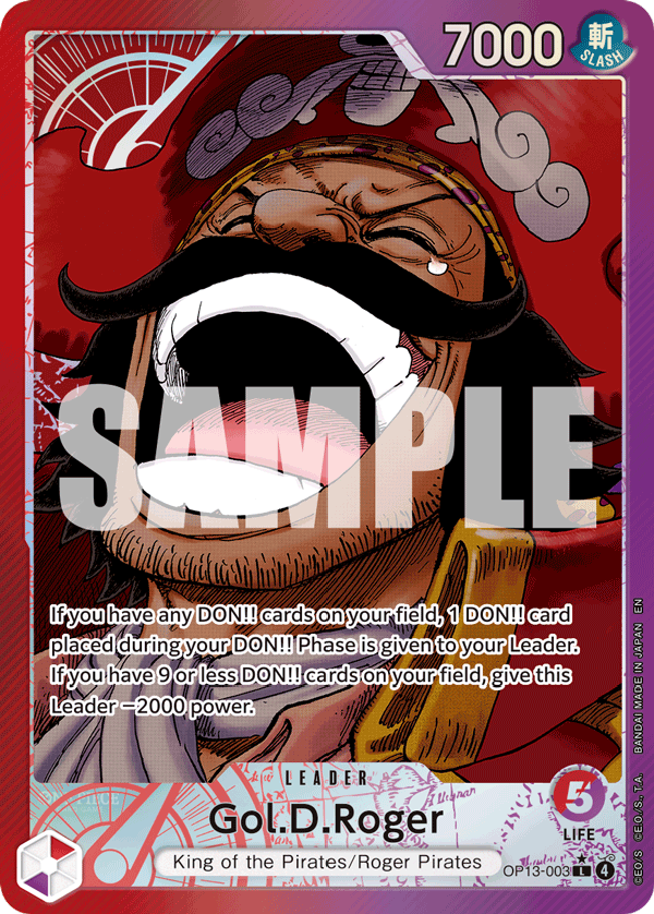 Gol.D.Roger (Alternate Art) OP13-003 - BOOSTER PACK -Carrying on His Will- [OP-13] kart görseli