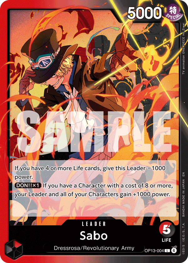 Sabo OP13-004 - BOOSTER PACK -Carrying on His Will- [OP-13] kart görseli