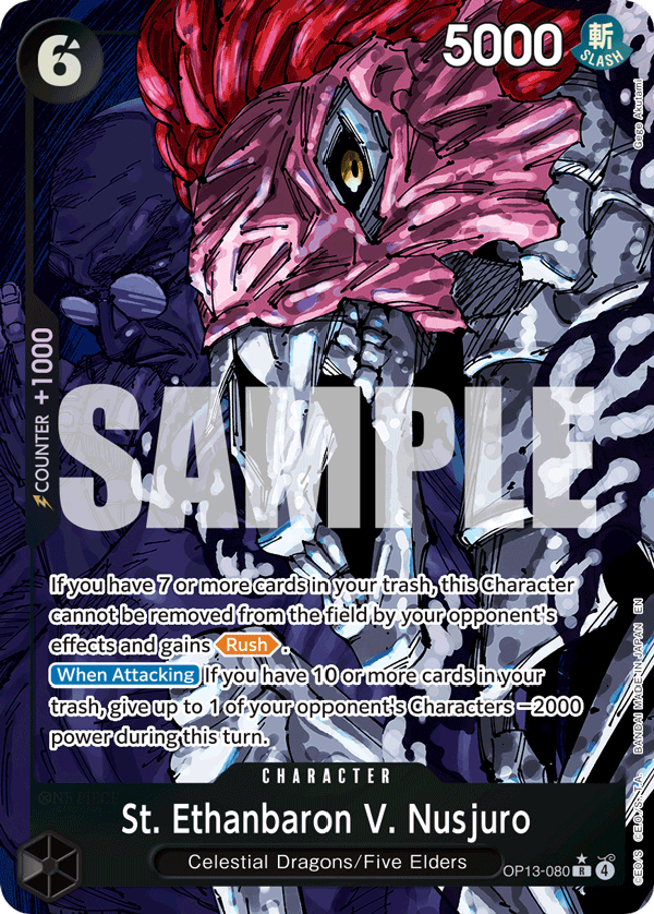 St. Ethanbaron V. Nusjuro (Alternate Art) OP13-080 - BOOSTER PACK -Carrying on His Will- [OP-13] kart görseli