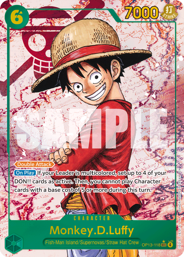 Monkey.D.Luffy (Alternate Art) OP13-118 istek listesi kartı