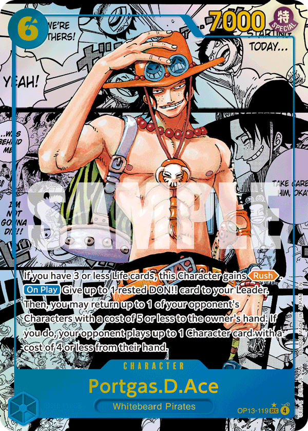Portgas.D.Ace (Alternate Art) OP13-119 istek listesi kartı