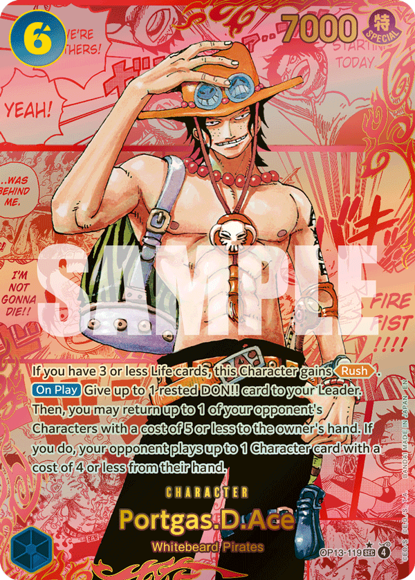 Portgas.D.Ace (Alternate Art) OP13-119 istek listesi kartı