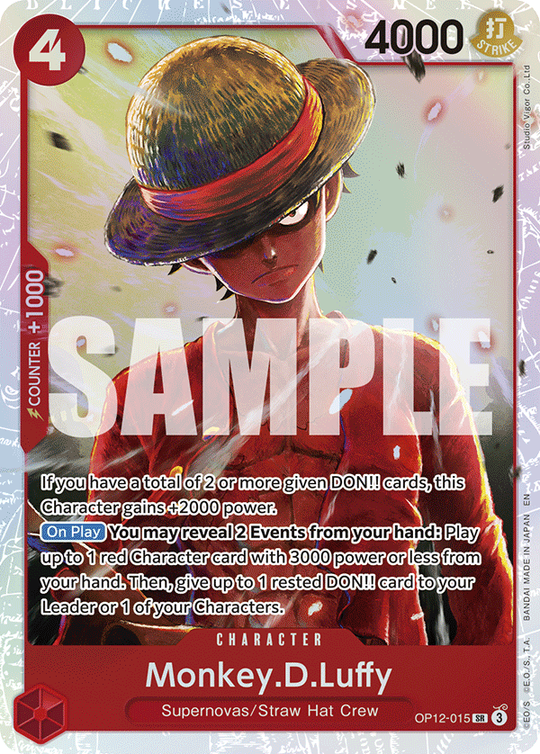 Monkey.D.Luffy OP12-015 - BOOSTER PACK -Legacy of the Master- [OP-12] kart görseli