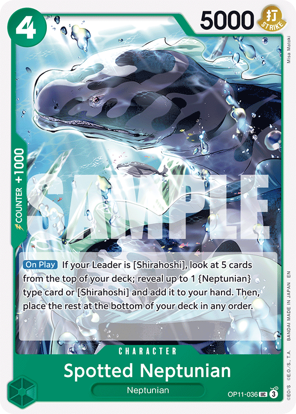 Spotted Neptunian OP11-036 - BOOSTER PACK -A Fist of Divine Speed- [OP-11] kart görseli