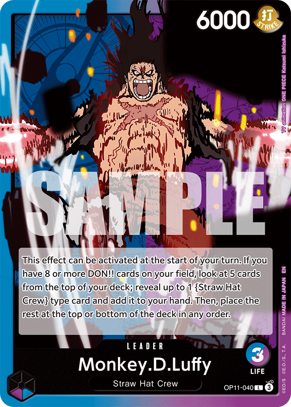 Monkey.D.Luffy OP11-040 - BOOSTER PACK -A Fist of Divine Speed- [OP-11] kart görseli