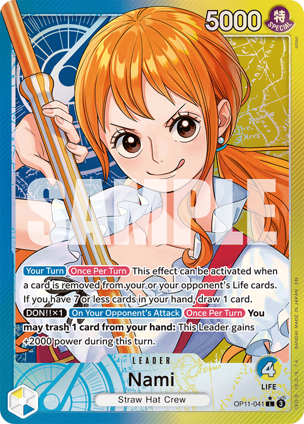 Nami (Alternate Art) OP11-041 - BOOSTER PACK -A Fist of Divine Speed- [OP-11] kart görseli
