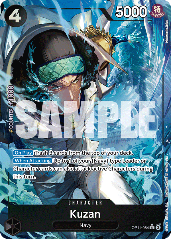 Kuzan (Alternate Art) OP11-084 - BOOSTER PACK -A Fist of Divine Speed- [OP-11] kart görseli