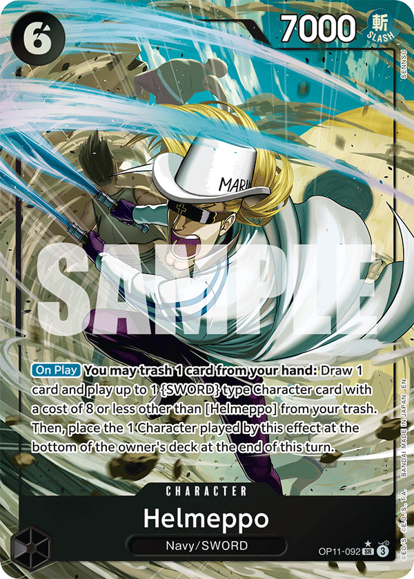 Helmeppo (Alternate Art) OP11-092 - BOOSTER PACK -A Fist of Divine Speed- [OP-11] kart görseli