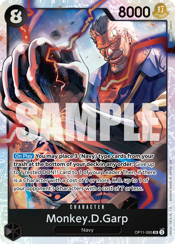 Monkey.D.Garp OP11-095 - BOOSTER PACK -A Fist of Divine Speed- [OP-11] kart görseli