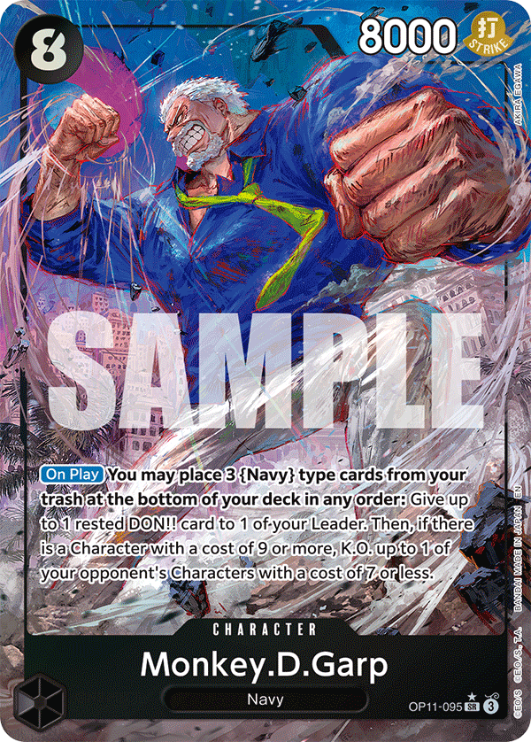 Monkey.D.Garp (Alternate Art) OP11-095 - BOOSTER PACK -A Fist of Divine Speed- [OP-11] kart görseli