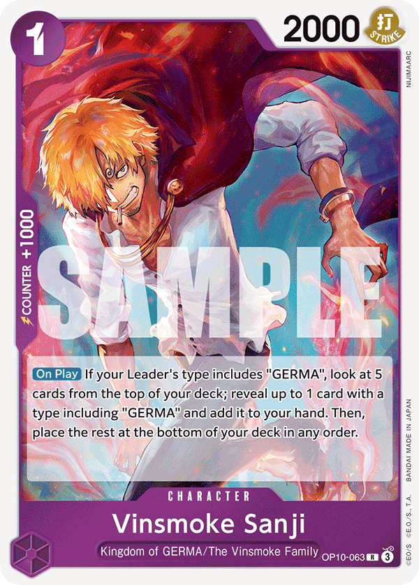 Vinsmoke Sanji OP10-063 - BOOSTER PACK -Royal Blood- [OP-10] kart görseli
