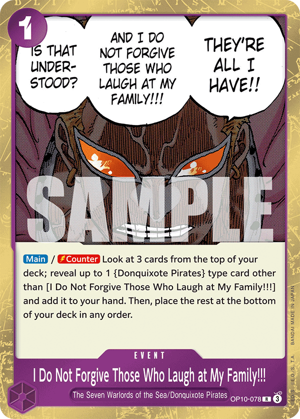 I Do Not Forgive Those Who Laugh at My Family!!! OP10-078 - BOOSTER PACK -Royal Blood- [OP-10] kart görseli