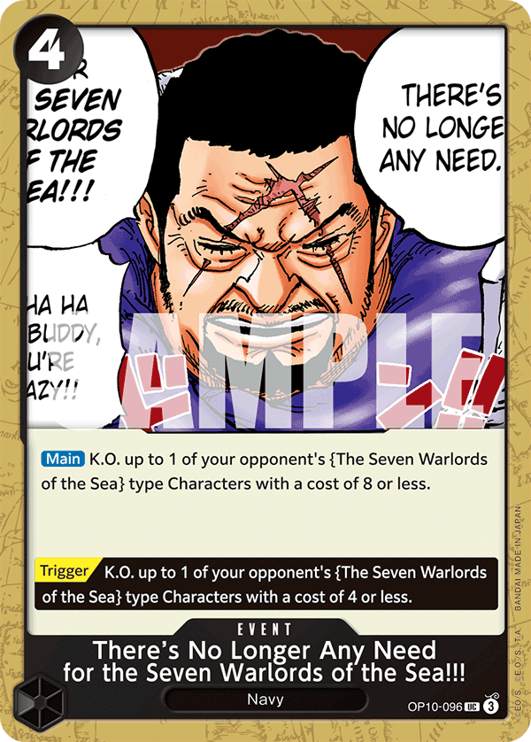 There’s No Longer Any Need for the Seven Warlords  OP10-096 - BOOSTER PACK -Royal Blood- [OP-10] kart görseli