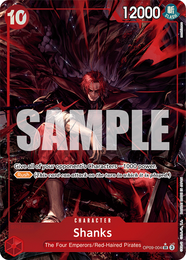Shanks (Alternate Art) OP09-004 - BOOSTER PACK -Emperors in the New World- [OP-09] kart görseli