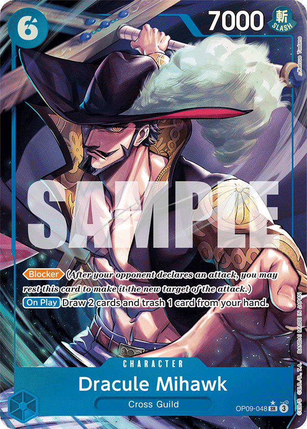 Dracule Mihawk (Alternate Art) OP09-048 istek listesi kartı