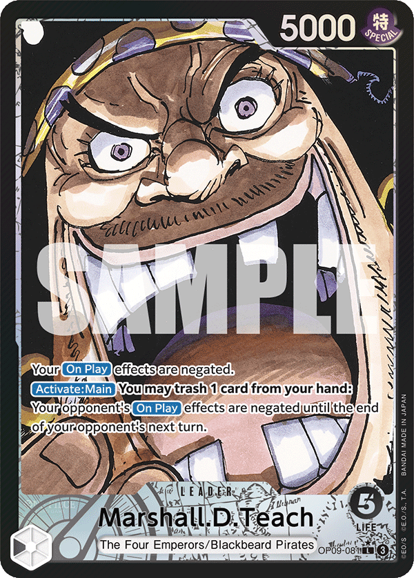 Marshall.D.Teach (Alternate Art) OP09-081 - BOOSTER PACK -Emperors in the New World- [OP-09] kart görseli