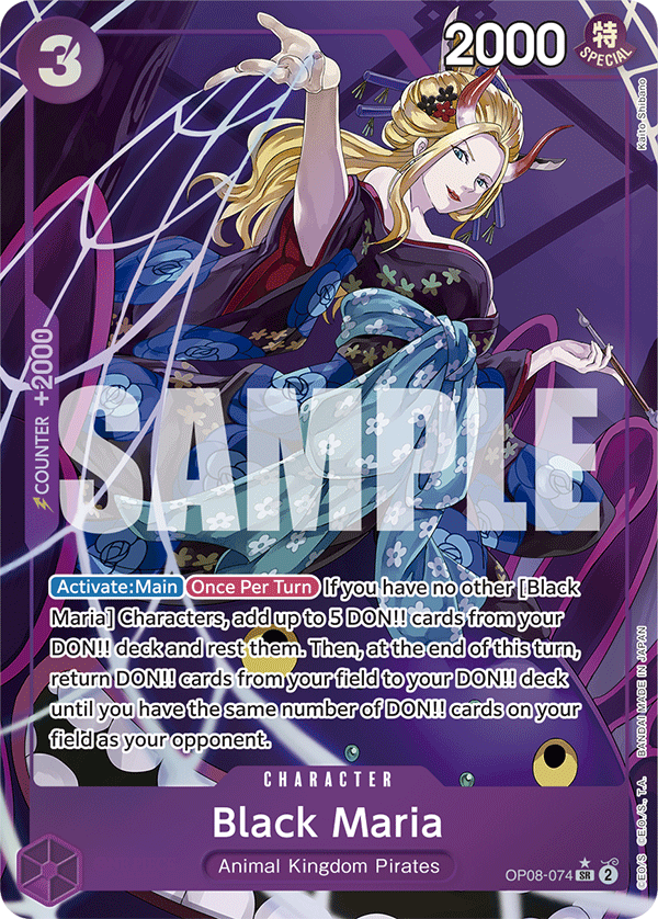 Black Maria (Alternate Art) OP08-074 - BOOSTER PACK -Two Legends- [OP-08] kart görseli