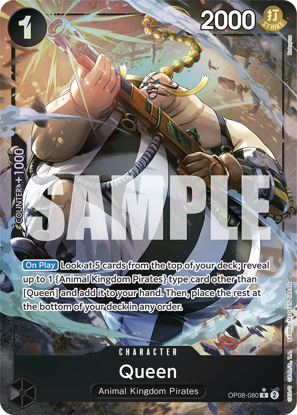 Queen (Alternate Art) OP08-080 - BOOSTER PACK -Two Legends- [OP-08] kart görseli