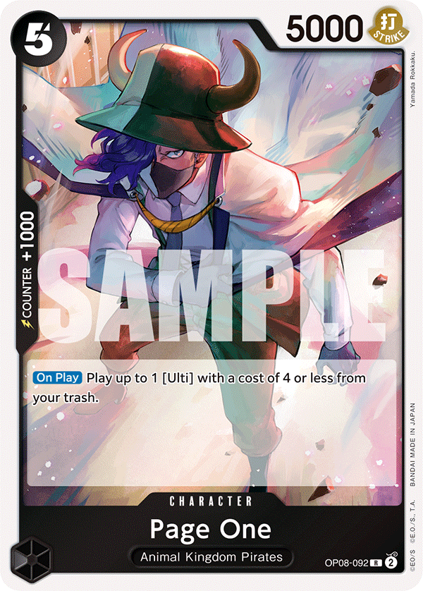 Page One OP08-092 - BOOSTER PACK -Two Legends- [OP-08] kart görseli