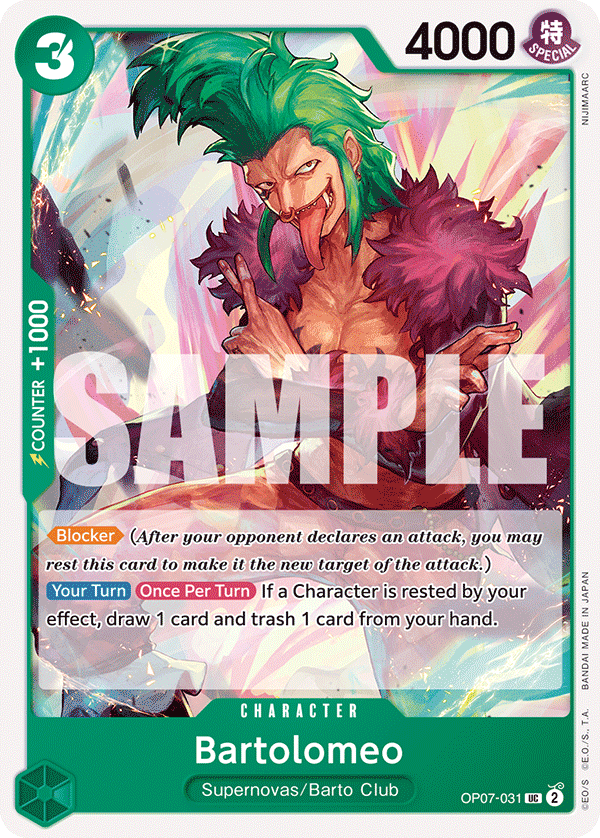 Bartolomeo OP07-031 - BOOSTER PACK -500 Years in the Future- [OP-07] kart görseli