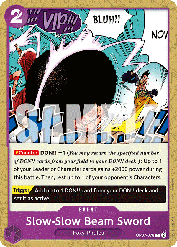Slow-Slow Beam Sword OP07-076 - BOOSTER PACK -500 Years in the Future- [OP-07] kart görseli