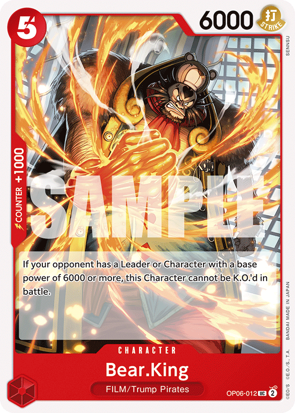 Bear.King OP06-012 - BOOSTER PACK -Wings of Captain- [OP-06] kart görseli