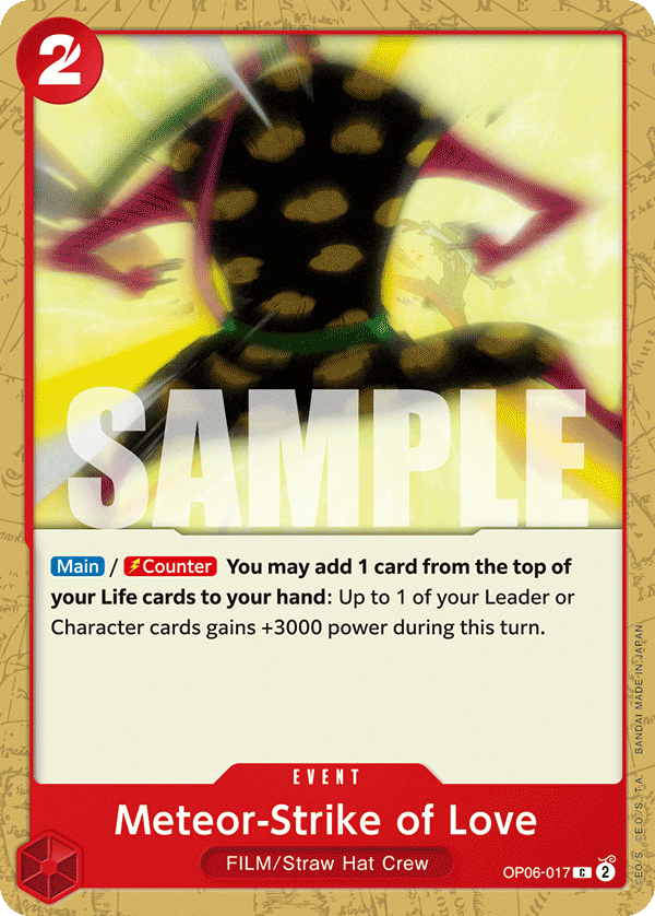 Meteor-Strike of Love OP06-017 - BOOSTER PACK -Wings of Captain- [OP-06] kart görseli
