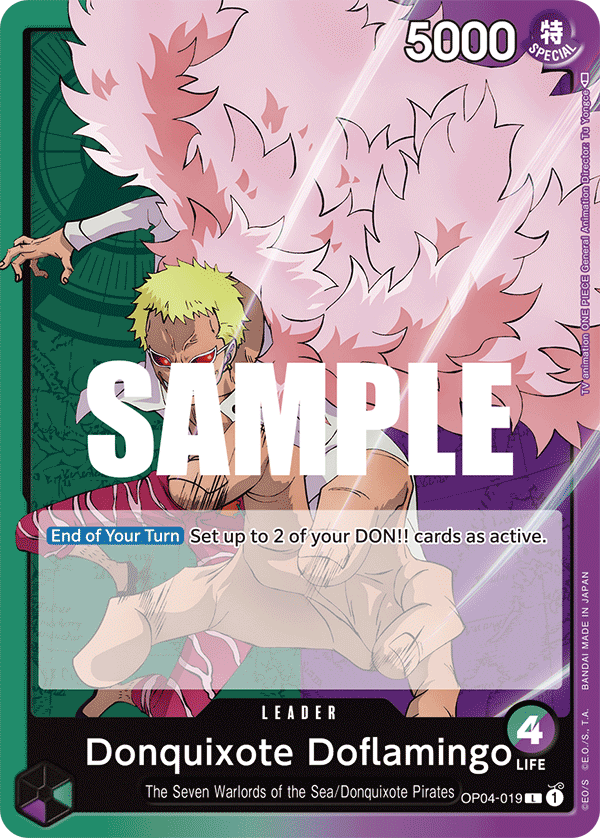 Donquixote Doflamingo OP04-019 - BOOSTER PACK -Kingdoms of Intrigue- [OP-04] kart görseli