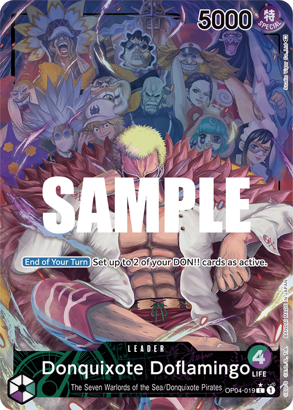 Donquixote Doflamingo (Alternate Art) OP04-019 - BOOSTER PACK -Kingdoms of Intrigue- [OP-04] kart görseli