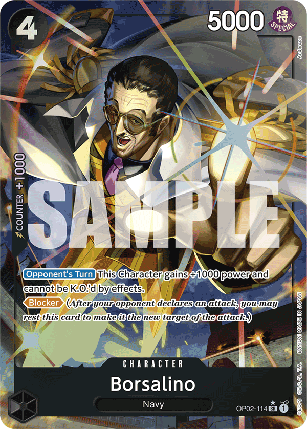 Borsalino (Alternate Art) OP02-114 - Promo Cards kart görseli