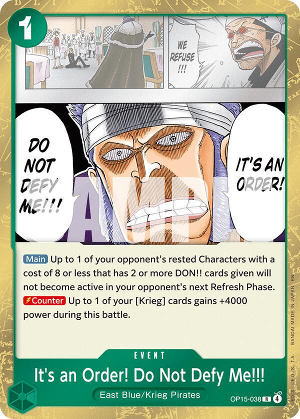 It's an Order! Do Not Defy Me!!! OP15-038 - Adventure on Kami's Island OP15-EB04 kart görseli