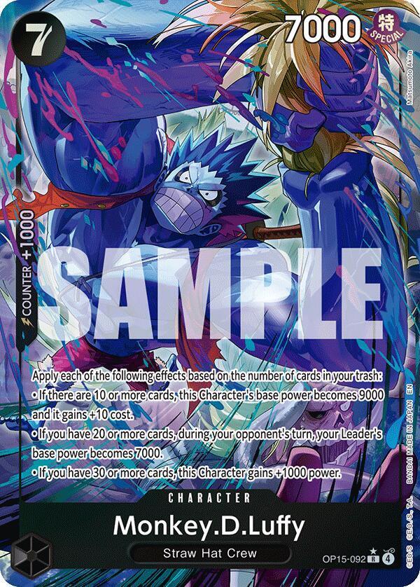 Monkey.D.Luffy - Alternate Art OP15-092 - Adventure on Kami's Island OP15-EB04 kart görseli