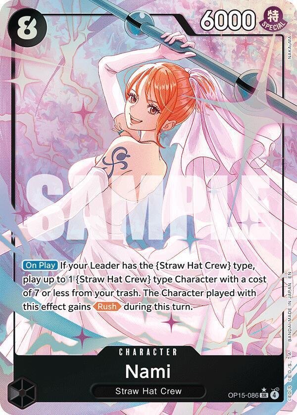 Nami - Alternate Art OP15-086 - Adventure on Kami's Island OP15-EB04 kart görseli