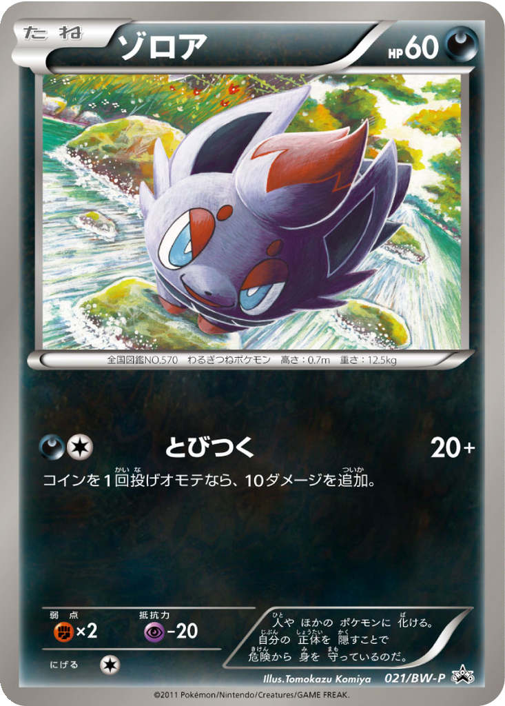 Zorua 21 - Black & White Promos kart görseli